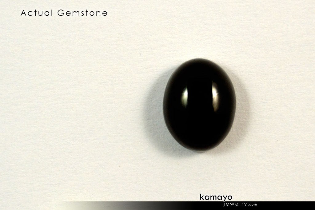 BLACK ONYX GEMSTONE - 10x8mm Oval Loose Stone
