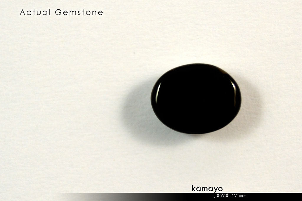BLACK ONYX GEMSTONE - 10x8mm Oval Loose Stone