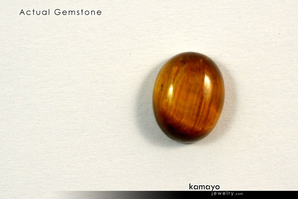 TIGER EYE GEMSTONE - 10x8mm Oval Yellow Tigers Eye Loose Stone