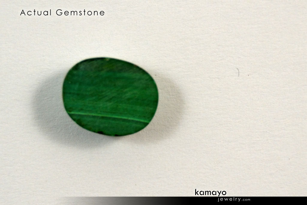MALACHITE GEMSTONE - 10x8mm Oval Green Loose Stone