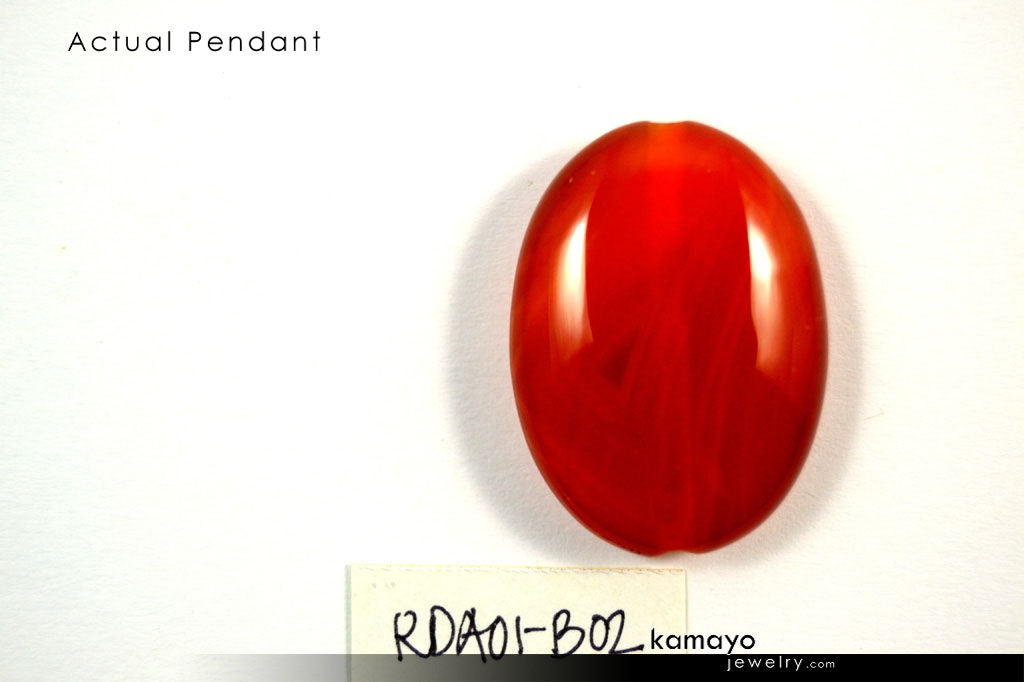 GEMINI NECKLACE - Oval Red Agate Pendant and Tiger Eye Beads