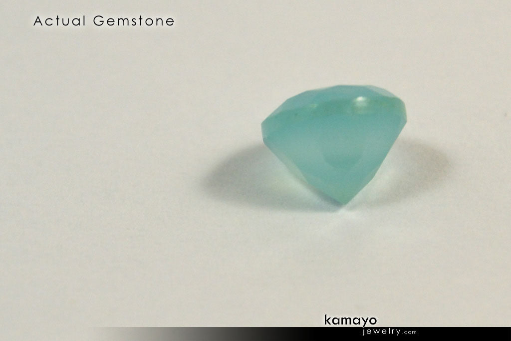 BLUE CHALCEDONY GEMSTONE - 10mm Round Loose Stone