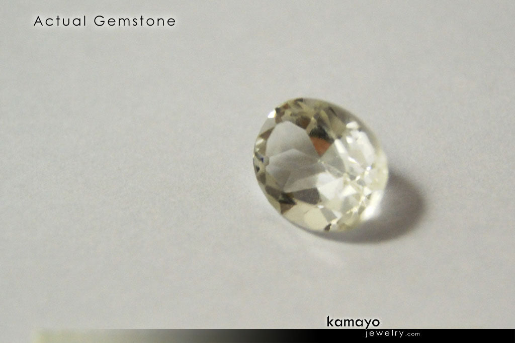 CLEAR QUARTZ RING - 10x8mm Rock Crystal Ring for Women