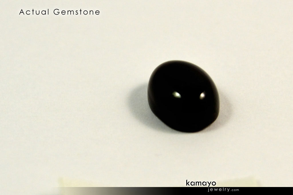 BLACK ONYX GEMSTONE - 10x8mm Oval Loose Stone