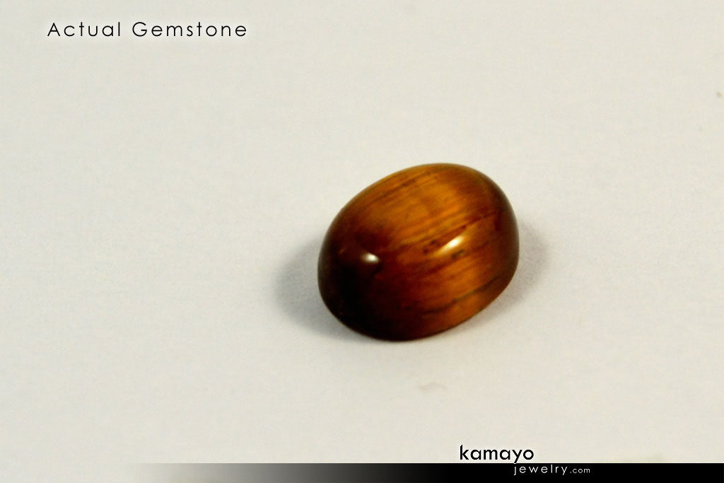 TIGER EYE GEMSTONE - 10x8mm Oval Yellow Tigers Eye Loose Stone