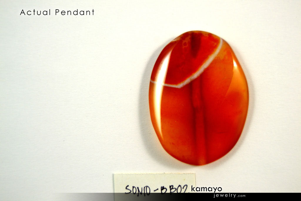 SARDONYX NECKLACE - Large Oval Red Sardonyx Pendant and White Onyx Beads