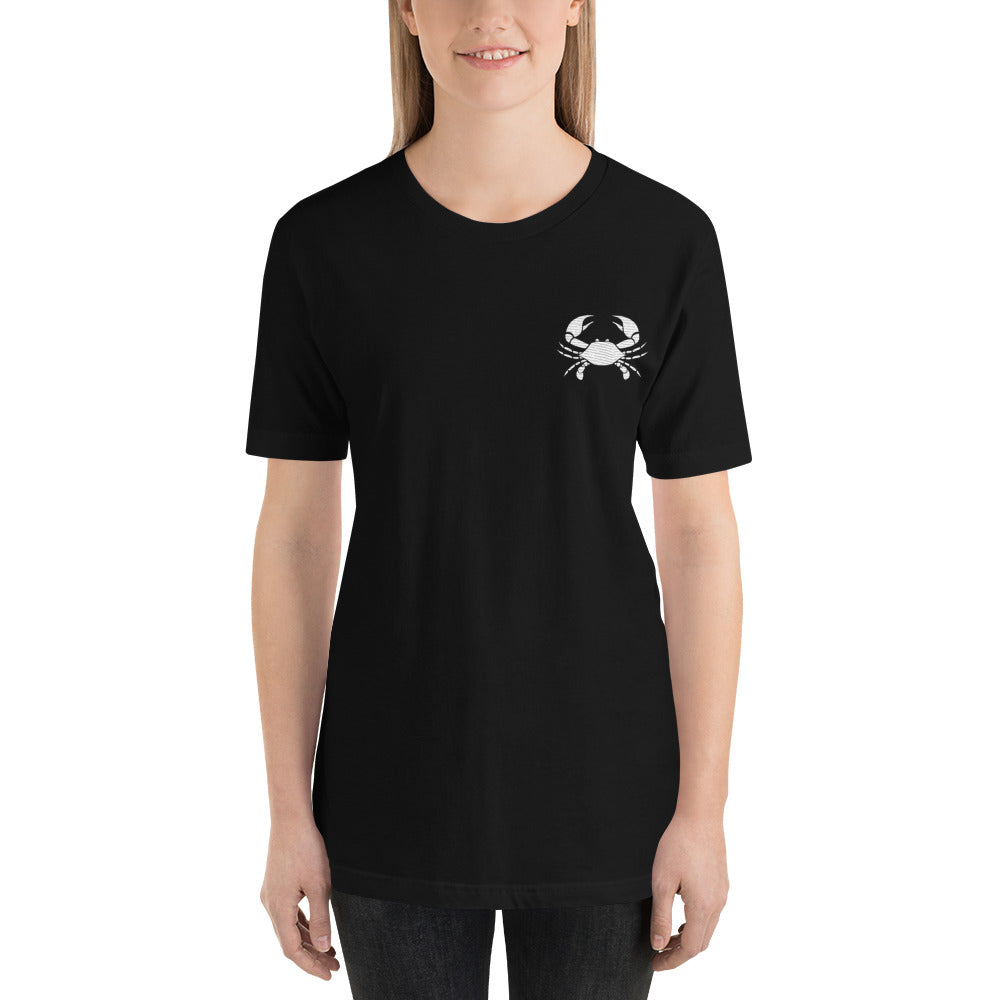 CANCER T SHIRT - Sign Logo Embroidery - Zodiac Shirt for Women