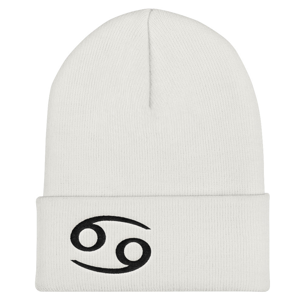 Cancer Beanie - Zodiac Symbol Text Design