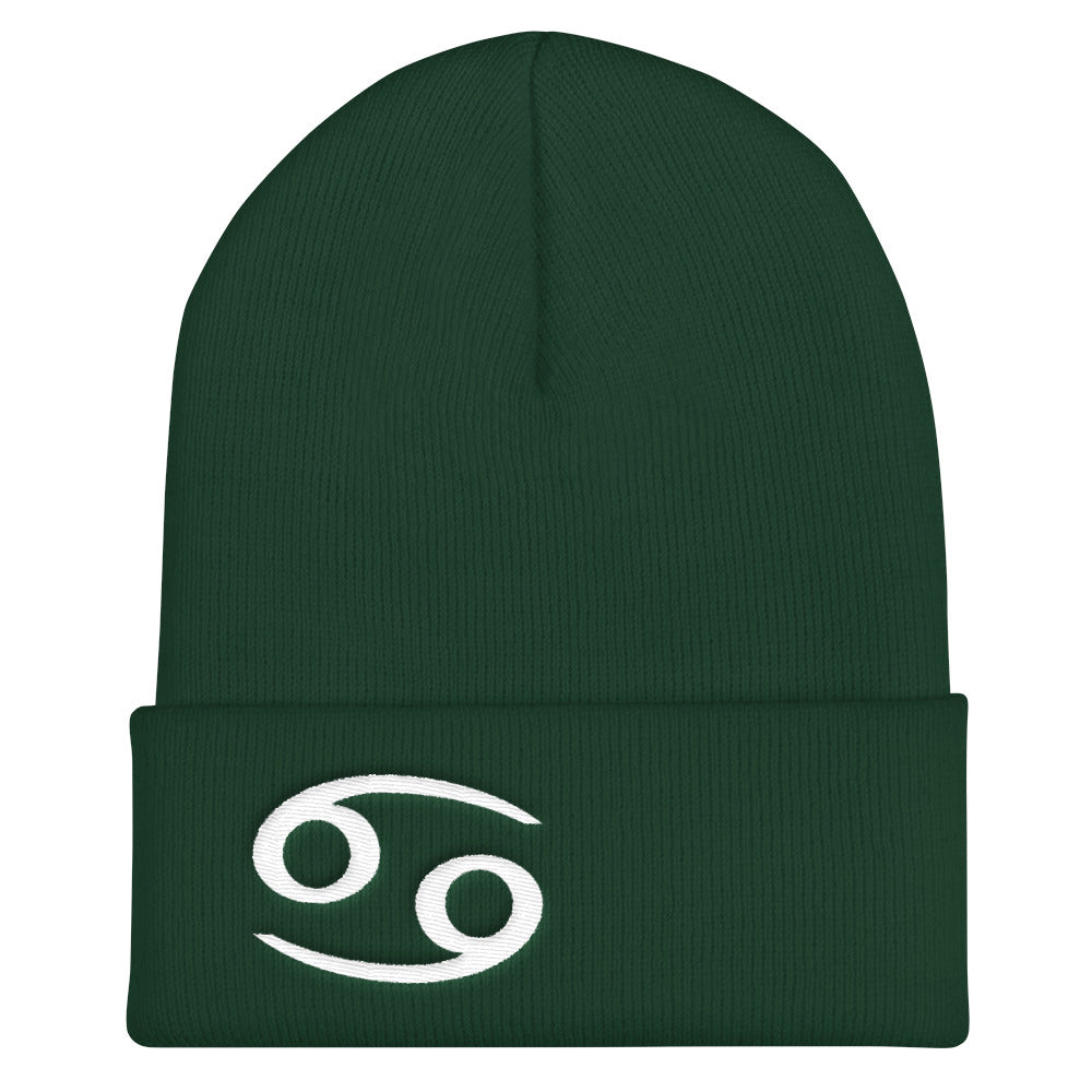 Cancer Beanie - Zodiac Symbol Text Design