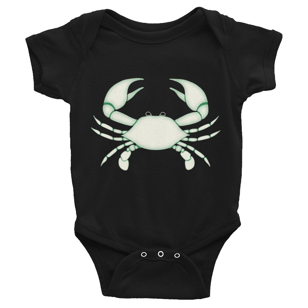 Cancer Onesie - Zodiac Symbol - White Crab Design