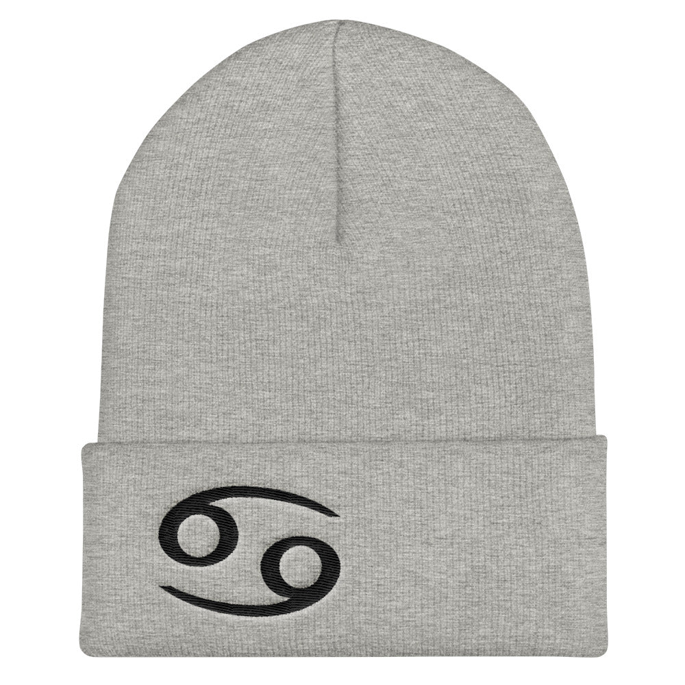 Cancer Beanie - Zodiac Symbol Text Design