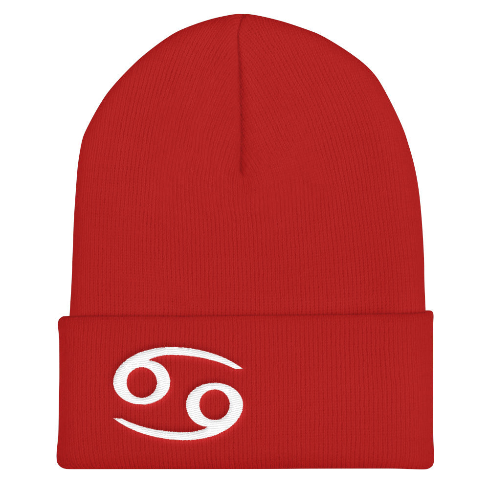 Cancer Beanie - Zodiac Symbol Text Design