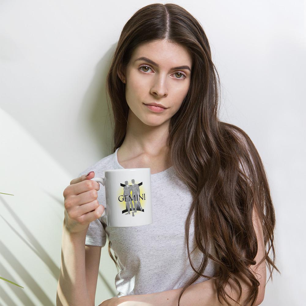 GEMINI MUG - Twins, Constellation, Symbol Text and Traits Cup - Zodiac Coffee Mug