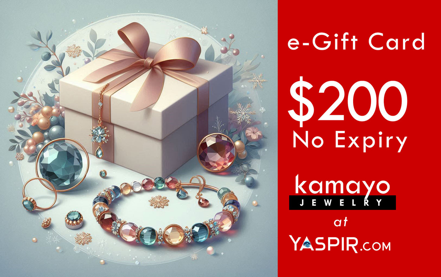 Christmas Gift Card from Kamayo Jewelry at YASPIR - Save 10% Off