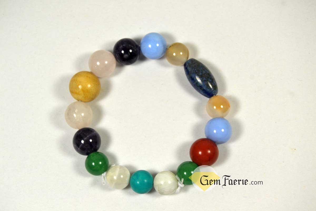 FRIENDSHIP BRACELET - Rose Quartz, Turquoise, Yellow Jade, Blue Chalcedony, Agate, Red Jasper, Amethyst, Green Aventurine, Moonstone & Lapis Lazuli