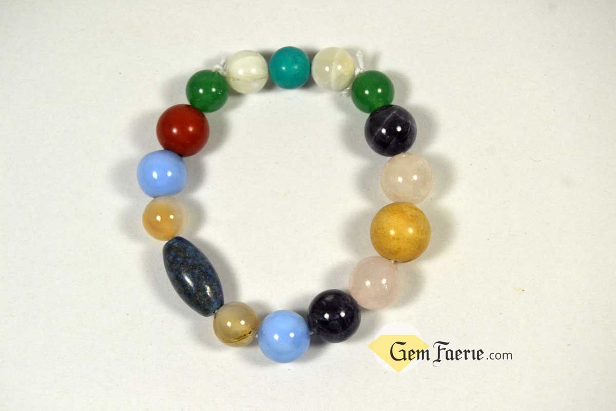 FRIENDSHIP BRACELET - Rose Quartz, Turquoise, Yellow Jade, Blue Chalcedony, Agate, Red Jasper, Amethyst, Green Aventurine, Moonstone & Lapis Lazuli