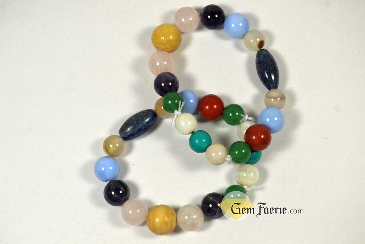 FRIENDSHIP BRACELET - Rose Quartz, Turquoise, Yellow Jade, Blue Chalcedony, Agate, Red Jasper, Amethyst, Green Aventurine, Moonstone & Lapis Lazuli