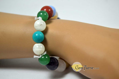 FRIENDSHIP BRACELET - Rose Quartz, Turquoise, Yellow Jade, Blue Chalcedony, Agate, Red Jasper, Amethyst, Green Aventurine, Moonstone & Lapis Lazuli