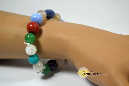 FRIENDSHIP BRACELET - Rose Quartz, Turquoise, Yellow Jade, Blue Chalcedony, Agate, Red Jasper, Amethyst, Green Aventurine, Moonstone & Lapis Lazuli