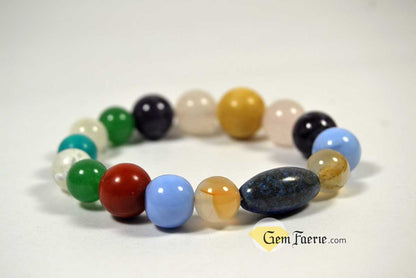 FRIENDSHIP BRACELET - Rose Quartz, Turquoise, Yellow Jade, Blue Chalcedony, Agate, Red Jasper, Amethyst, Green Aventurine, Moonstone & Lapis Lazuli