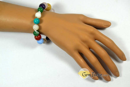 FRIENDSHIP BRACELET - Rose Quartz, Turquoise, Yellow Jade, Blue Chalcedony, Agate, Red Jasper, Amethyst, Green Aventurine, Moonstone & Lapis Lazuli