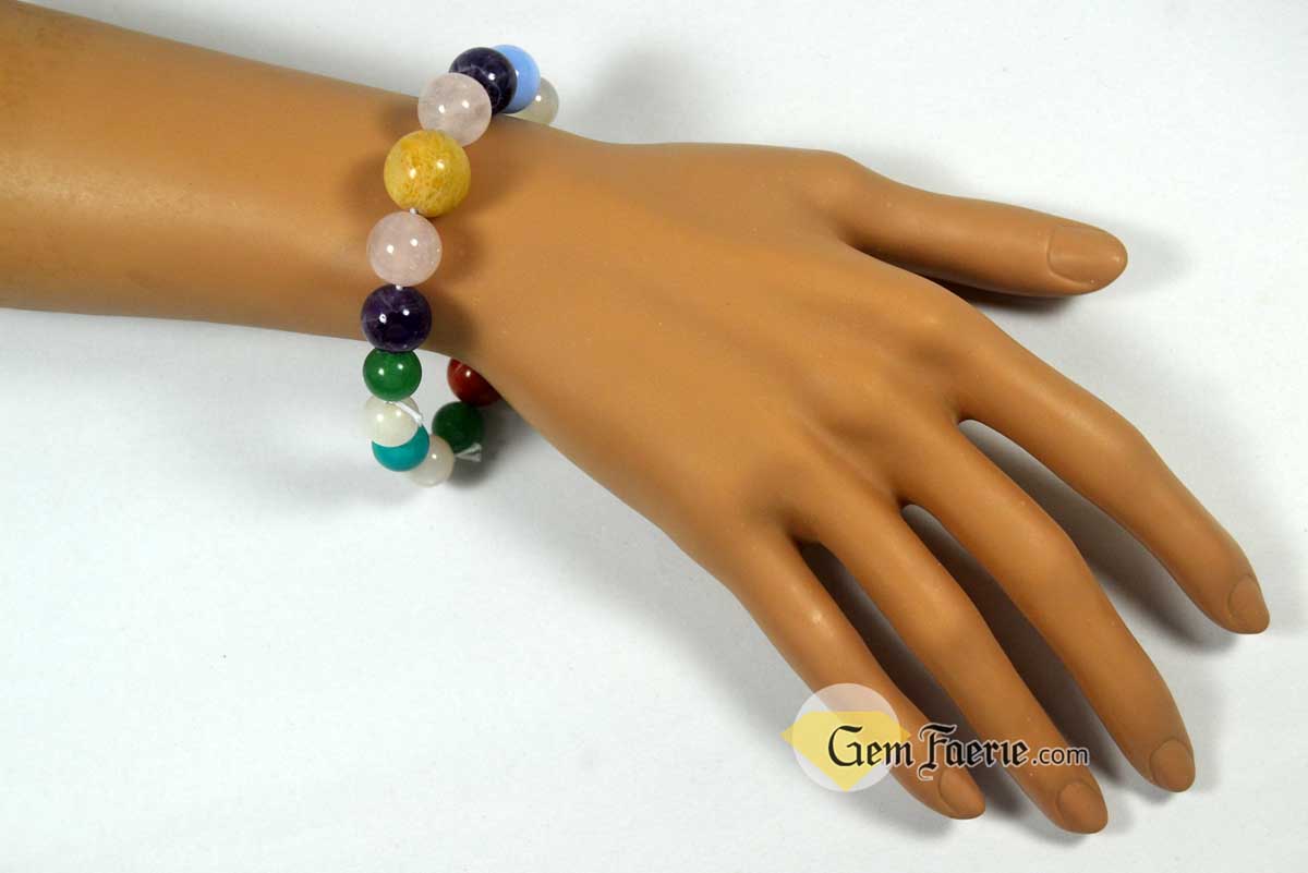 FRIENDSHIP BRACELET - Rose Quartz, Turquoise, Yellow Jade, Blue Chalcedony, Agate, Red Jasper, Amethyst, Green Aventurine, Moonstone & Lapis Lazuli