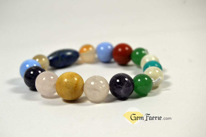 FRIENDSHIP BRACELET - Rose Quartz, Turquoise, Yellow Jade, Blue Chalcedony, Agate, Red Jasper, Amethyst, Green Aventurine, Moonstone & Lapis Lazuli