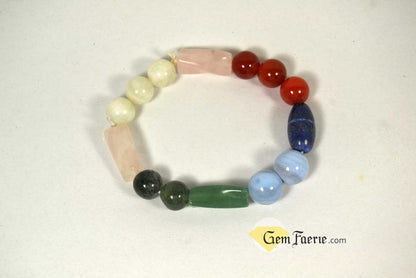 LOVE BRACELET - Rose Quartz, Moonstone, Carnelian, Lapis Lazuli, Green Aventurine, Moss Agate & Blue Chalcedony