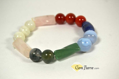 LOVE BRACELET - Rose Quartz, Moonstone, Carnelian, Lapis Lazuli, Green Aventurine, Moss Agate & Blue Chalcedony