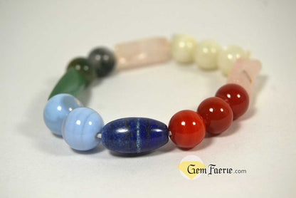 LOVE BRACELET - Rose Quartz, Moonstone, Carnelian, Lapis Lazuli, Green Aventurine, Moss Agate & Blue Chalcedony