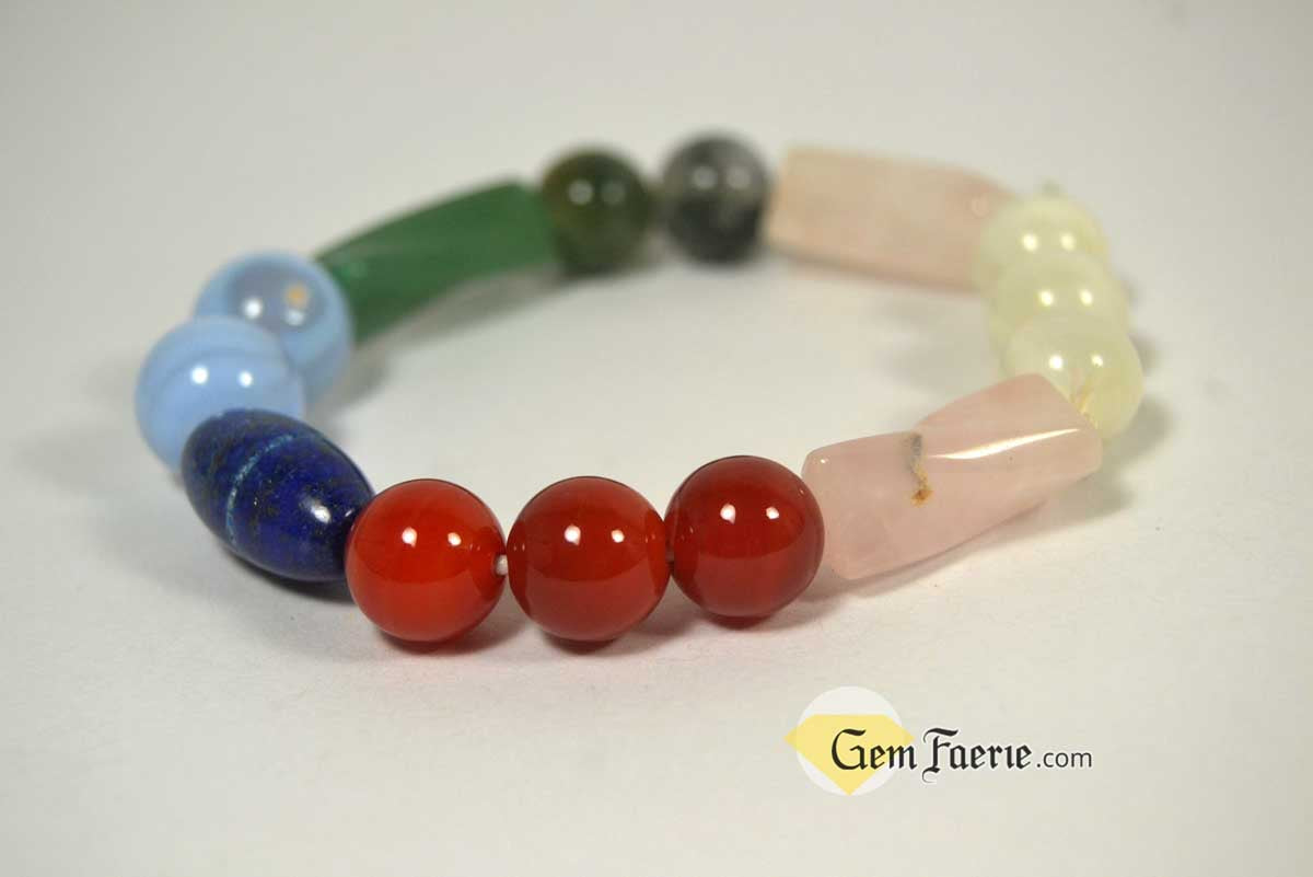 LOVE BRACELET - Rose Quartz, Moonstone, Carnelian, Lapis Lazuli, Green Aventurine, Moss Agate & Blue Chalcedony