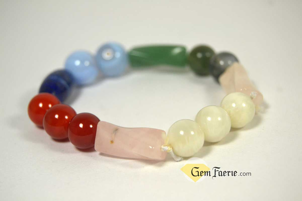 LOVE BRACELET - Rose Quartz, Moonstone, Carnelian, Lapis Lazuli, Green Aventurine, Moss Agate & Blue Chalcedony