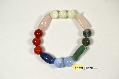 LOVE BRACELET - Rose Quartz, Moonstone, Carnelian, Lapis Lazuli, Green Aventurine, Moss Agate & Blue Chalcedony