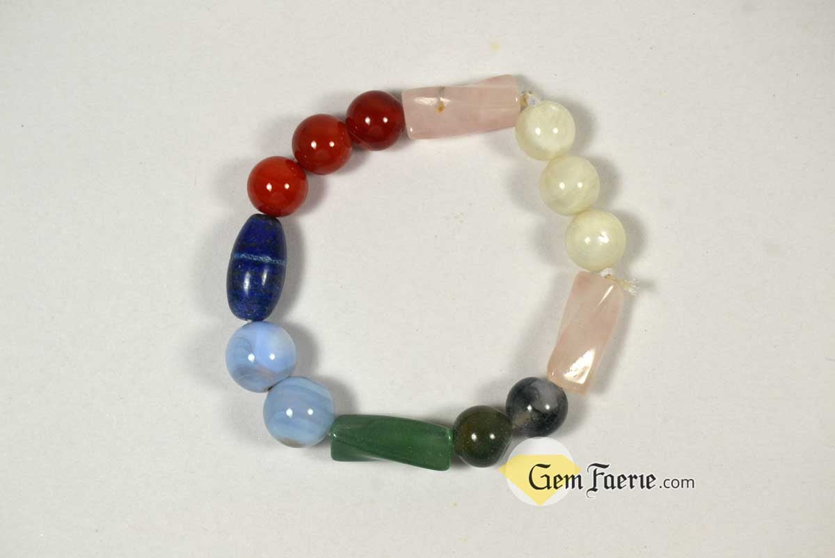 LOVE BRACELET - Rose Quartz, Moonstone, Carnelian, Lapis Lazuli, Green Aventurine, Moss Agate & Blue Chalcedony