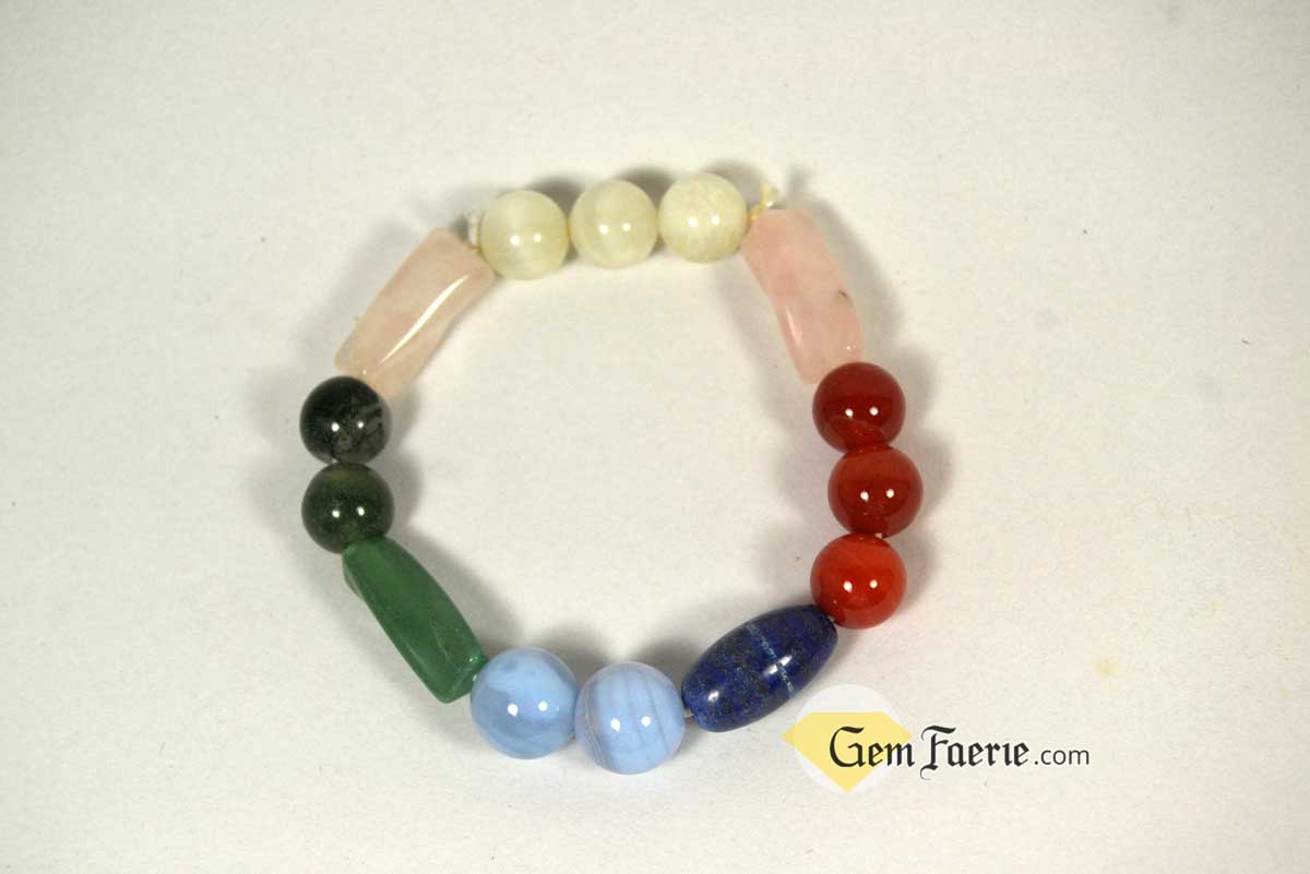 LOVE BRACELET - Rose Quartz, Moonstone, Carnelian, Lapis Lazuli, Green Aventurine, Moss Agate & Blue Chalcedony