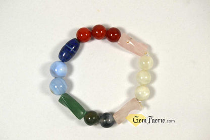 LOVE BRACELET - Rose Quartz, Moonstone, Carnelian, Lapis Lazuli, Green Aventurine, Moss Agate & Blue Chalcedony