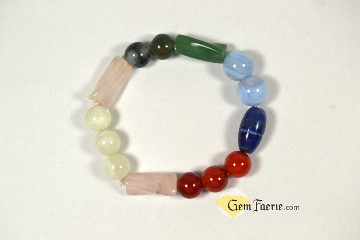 LOVE BRACELET - Rose Quartz, Moonstone, Carnelian, Lapis Lazuli, Green Aventurine, Moss Agate & Blue Chalcedony