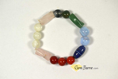 LOVE BRACELET - Rose Quartz, Moonstone, Carnelian, Lapis Lazuli, Green Aventurine, Moss Agate & Blue Chalcedony