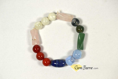 LOVE BRACELET - Rose Quartz, Moonstone, Carnelian, Lapis Lazuli, Green Aventurine, Moss Agate & Blue Chalcedony