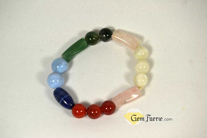 LOVE BRACELET - Rose Quartz, Moonstone, Carnelian, Lapis Lazuli, Green Aventurine, Moss Agate & Blue Chalcedony