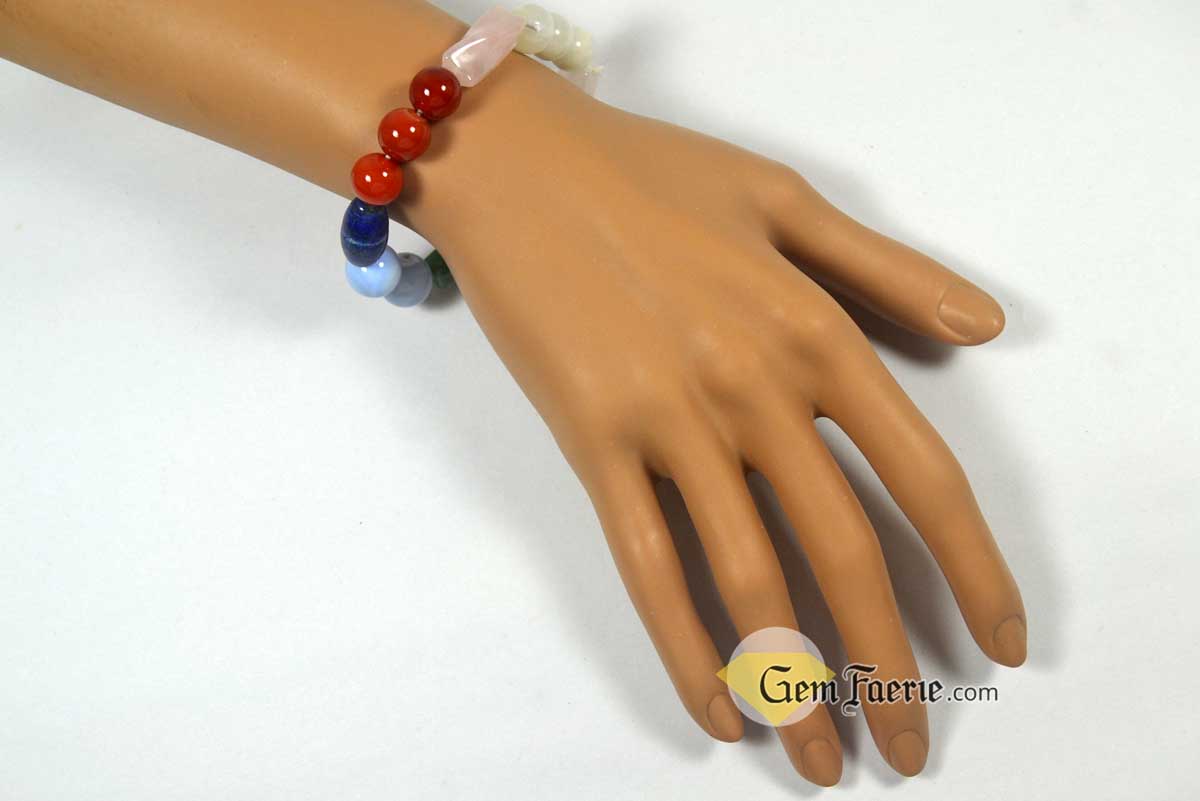 LOVE BRACELET - Rose Quartz, Moonstone, Carnelian, Lapis Lazuli, Green Aventurine, Moss Agate & Blue Chalcedony