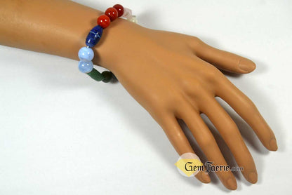 LOVE BRACELET - Rose Quartz, Moonstone, Carnelian, Lapis Lazuli, Green Aventurine, Moss Agate & Blue Chalcedony