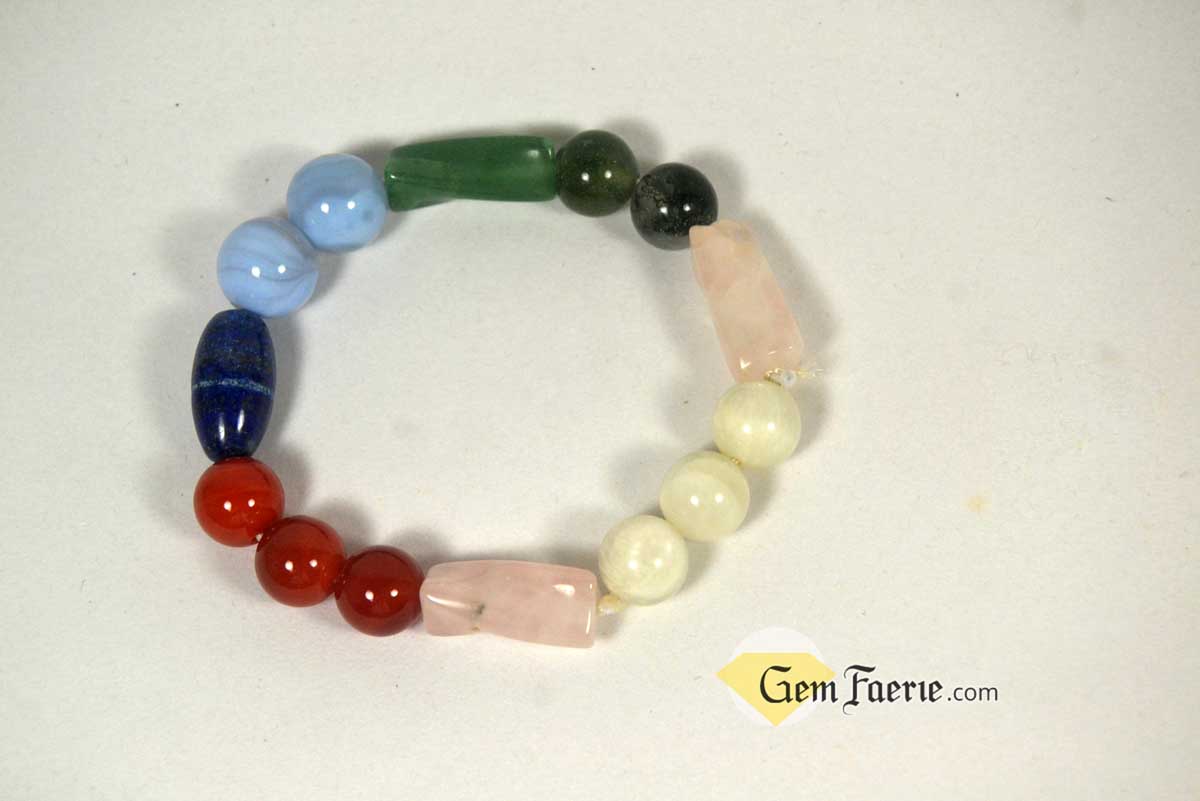 LOVE BRACELET - Rose Quartz, Moonstone, Carnelian, Lapis Lazuli, Green Aventurine, Moss Agate & Blue Chalcedony