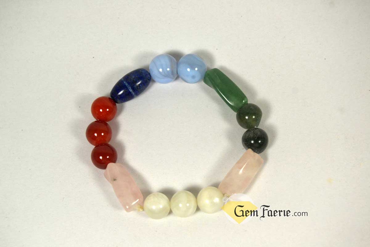 LOVE BRACELET - Rose Quartz, Moonstone, Carnelian, Lapis Lazuli, Green Aventurine, Moss Agate & Blue Chalcedony