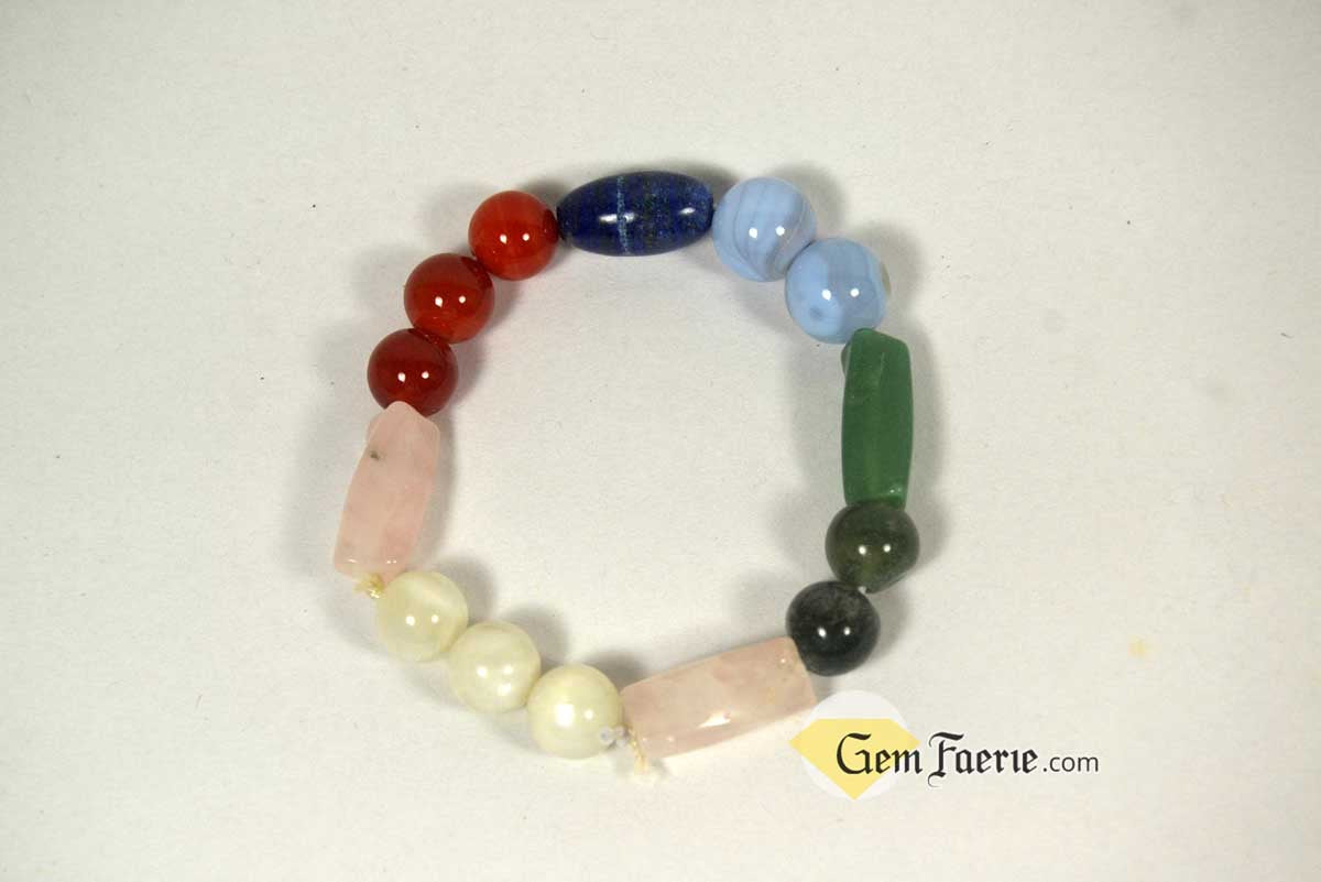 LOVE BRACELET - Rose Quartz, Moonstone, Carnelian, Lapis Lazuli, Green Aventurine, Moss Agate & Blue Chalcedony