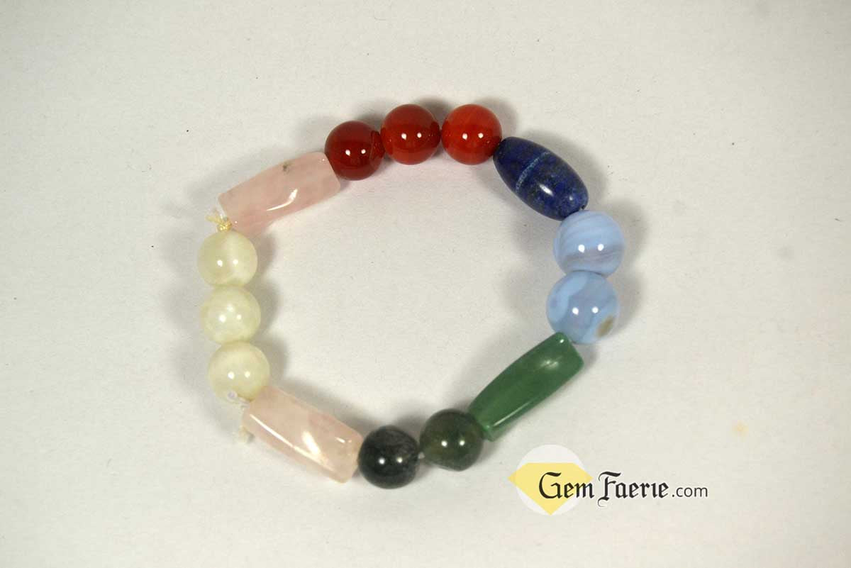 LOVE BRACELET - Rose Quartz, Moonstone, Carnelian, Lapis Lazuli, Green Aventurine, Moss Agate & Blue Chalcedony