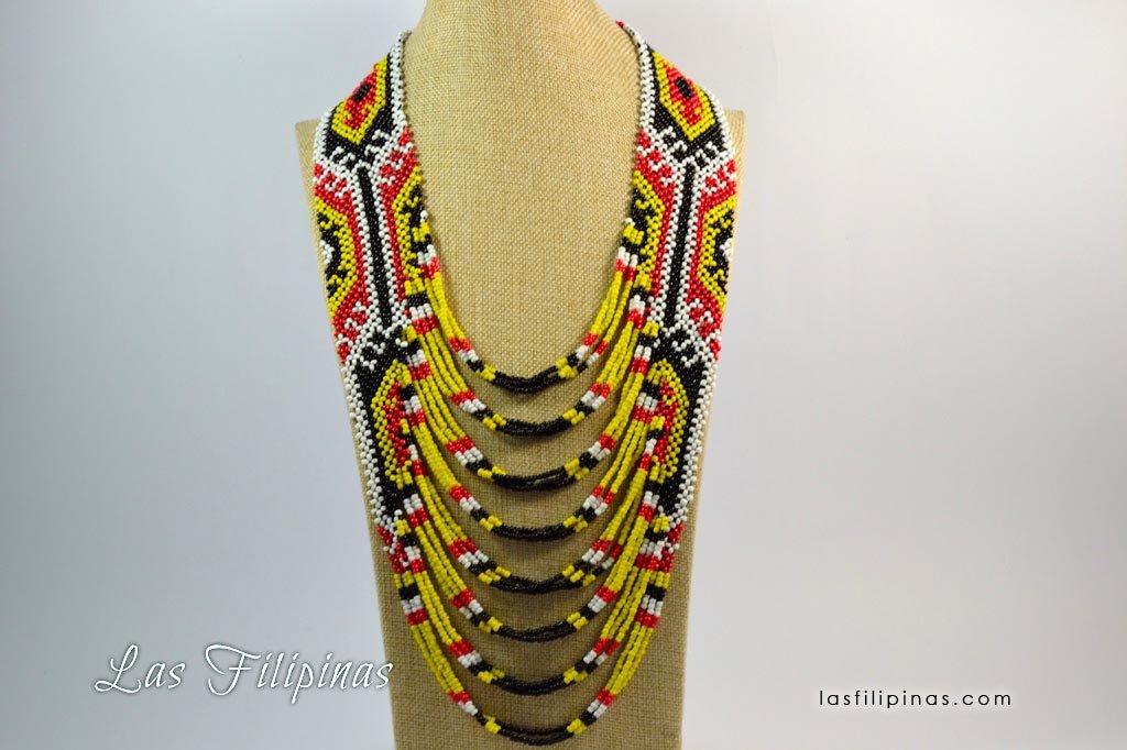 Tribal Statement Necklace - Ethnic Mandaya Beaded Design