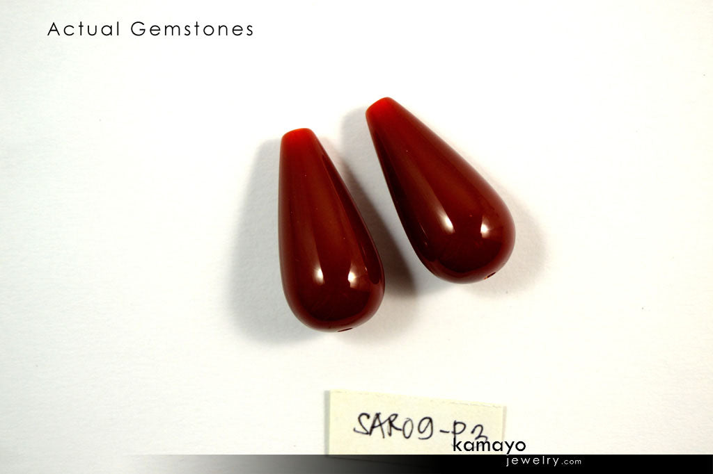 SARD EARRINGS - Large Drop Ear Rings for Women