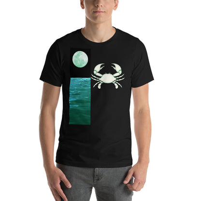 Cancer T Shirt - Sign Element And Ruling Planet Design