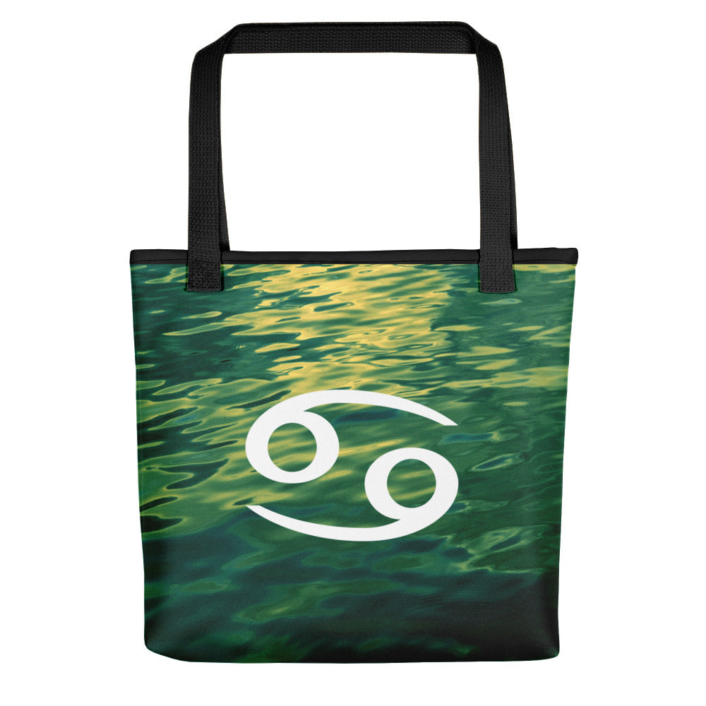 Cancer Tote Bag - Zodiac Symbol Text Design